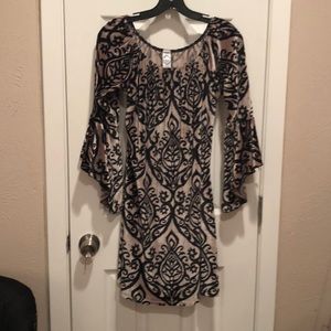 Black and gold dress